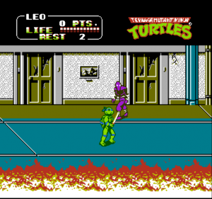 Teenage Mutant Ninja Turtles II - Черепашки ниндзя 2 на денди скачать
